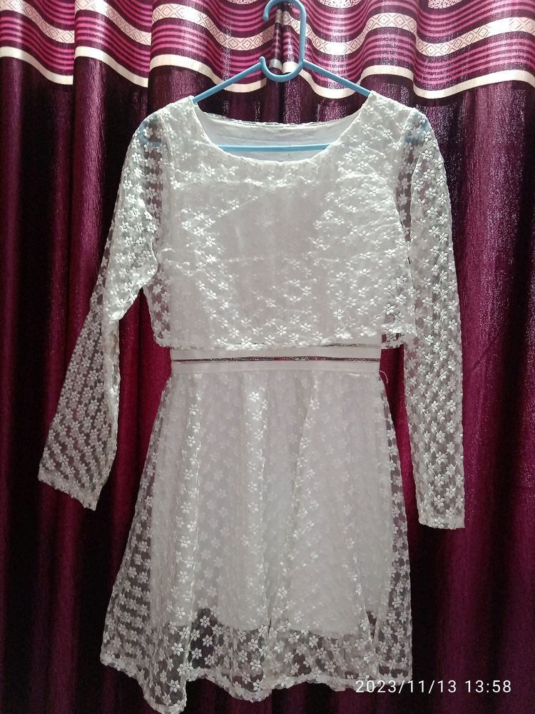 Short One Piece White Dress