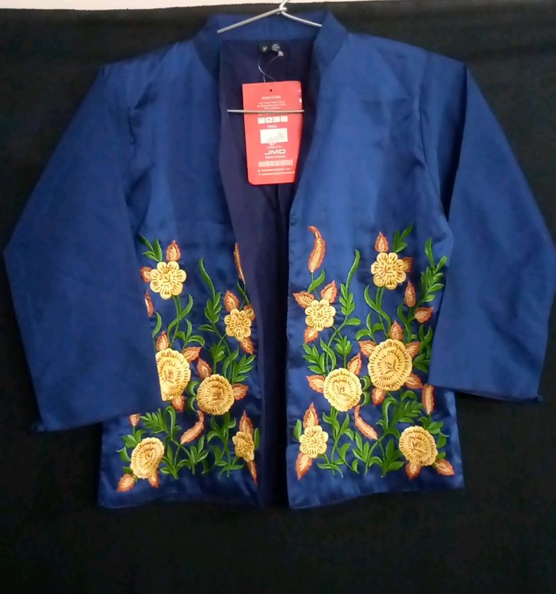 Floral Embroidered Kimono Jacket