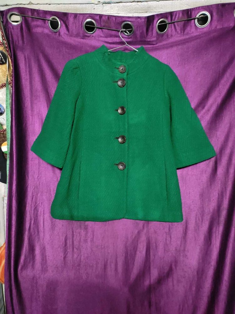 🌸Green Button-Down Coat