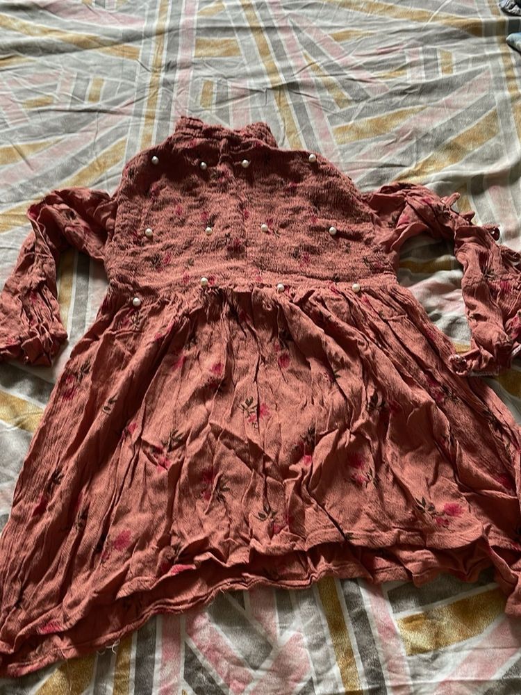 Floral Top with Pearl Detail