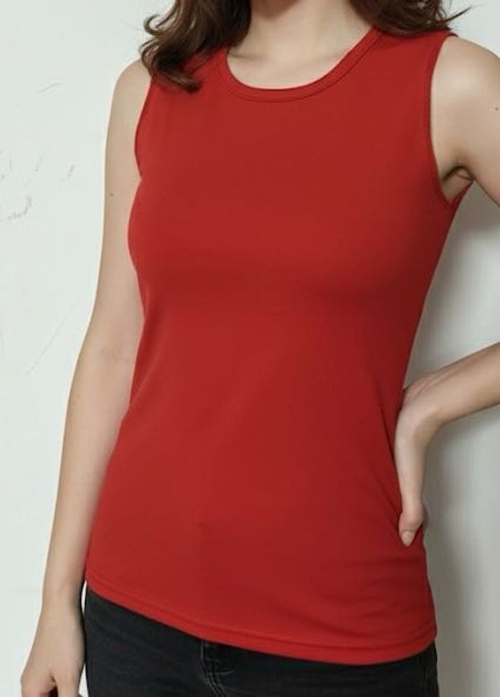 Red Sleeveless Top