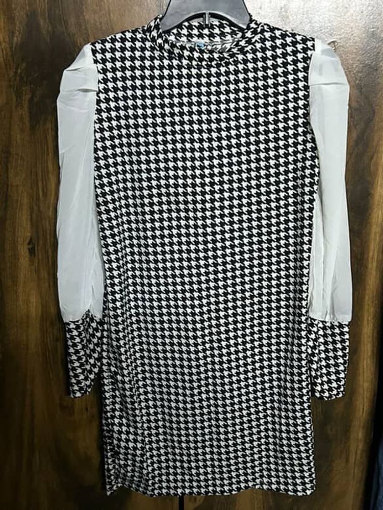 Houndstooth Mini Dress