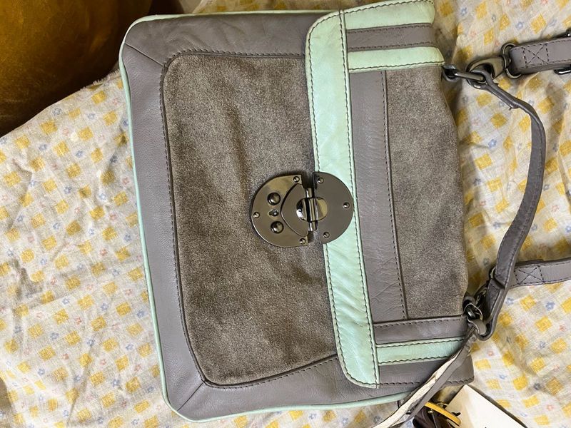 Suede Leather Sling Bag