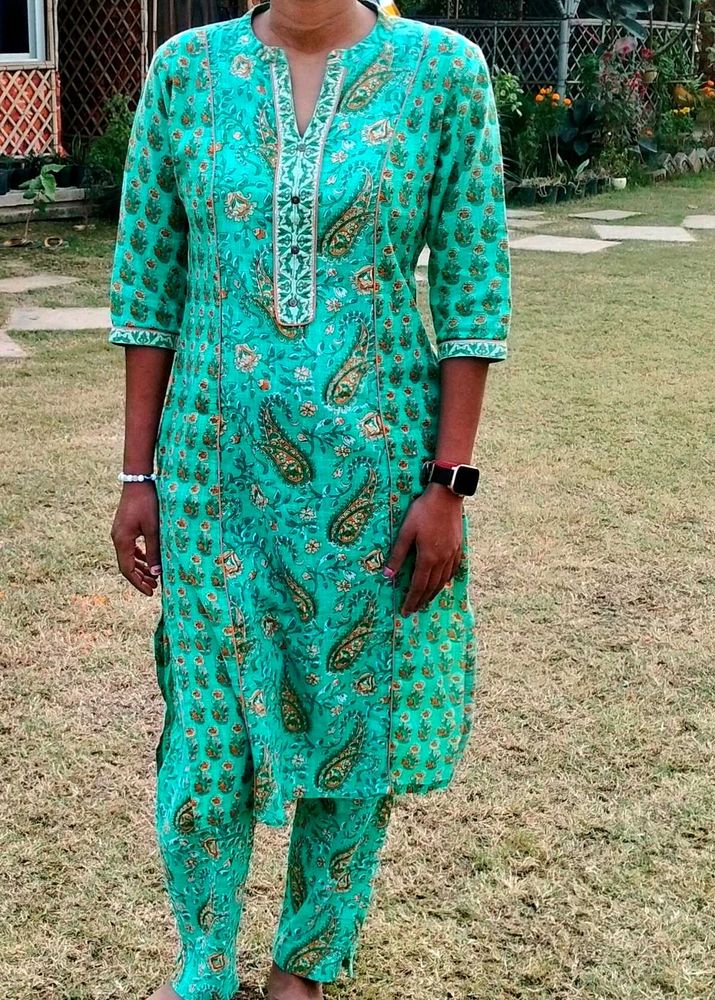 Elegant Green Kurta Set