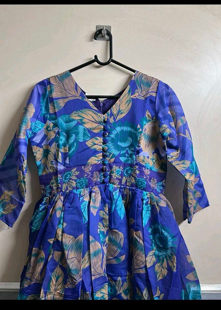 Blue Flowerl Dress