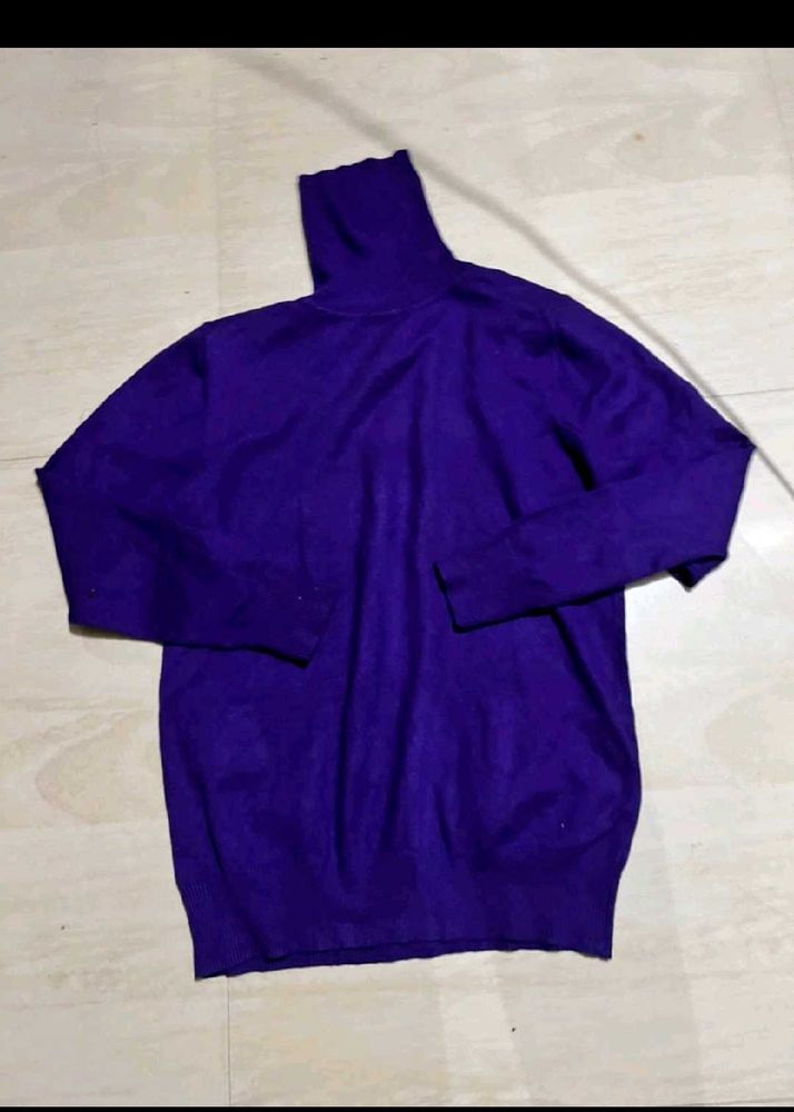 Purple Turtleneck Sweatshirt