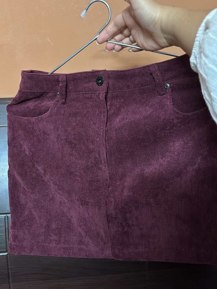 Sexy Maroon Mini Skirt