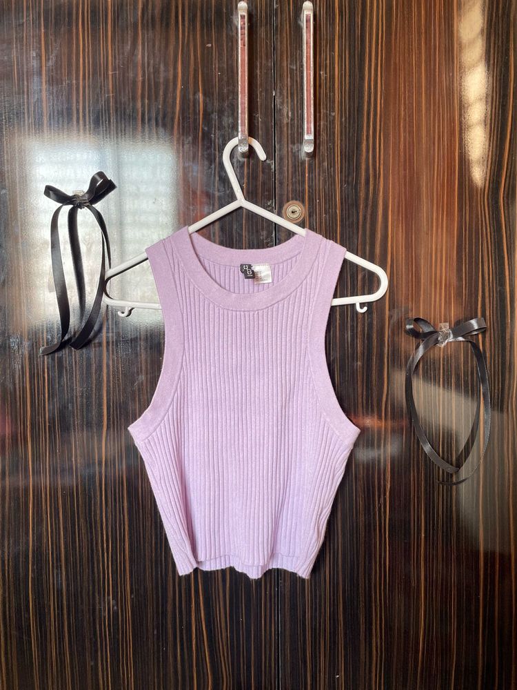 Rib-knit vest top