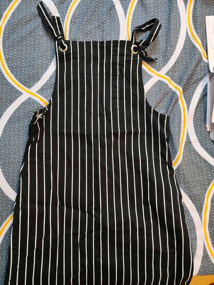 Striped Pinafore Dress