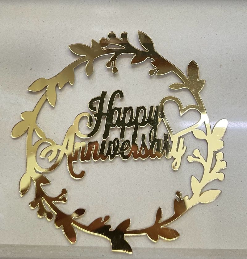 Happy Anniversary Cake Topper