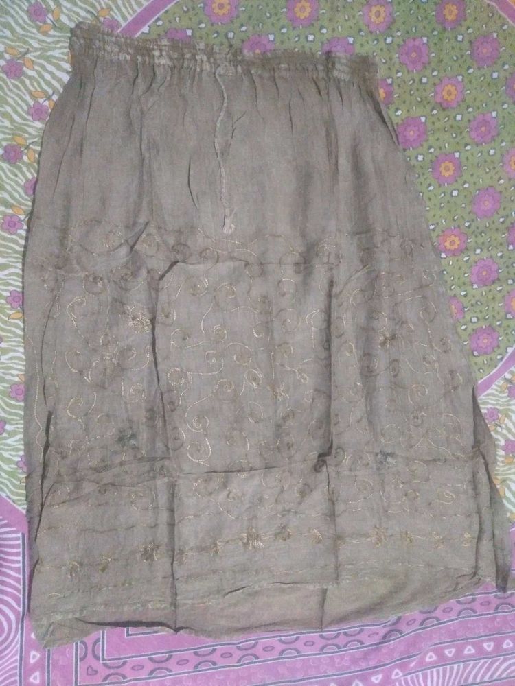 Embroidered Tiered Skirt