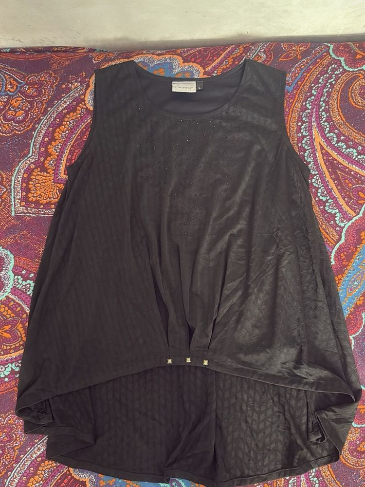 Sleeveless Black Top