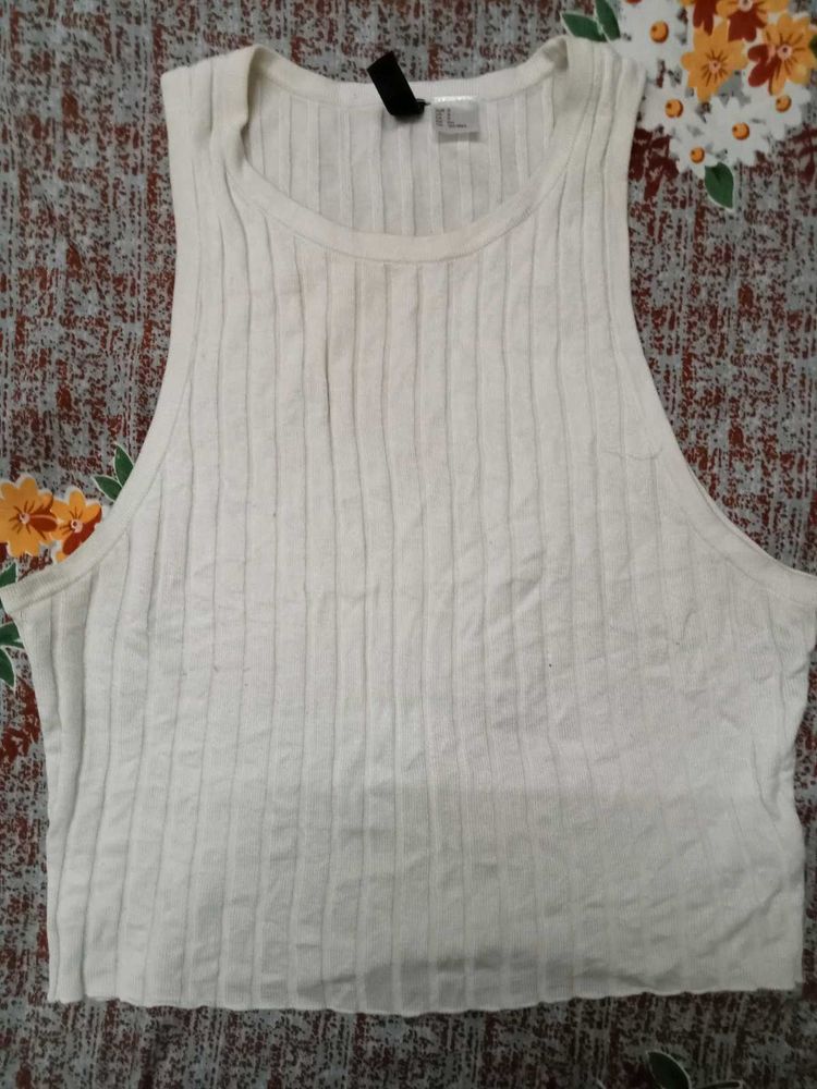 H&amp;M Ribbed Halter Top