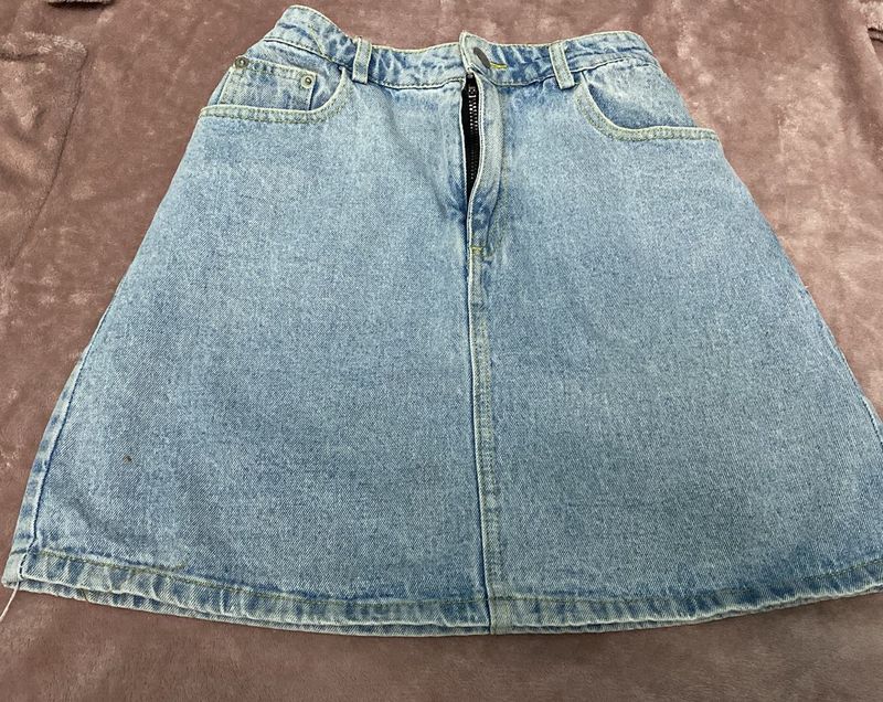Denim Short Skirt For Women
