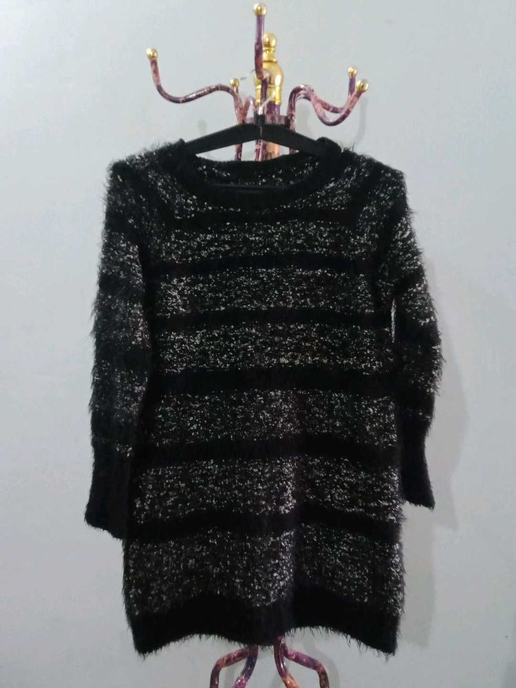 Striped Knit Sweater Dress