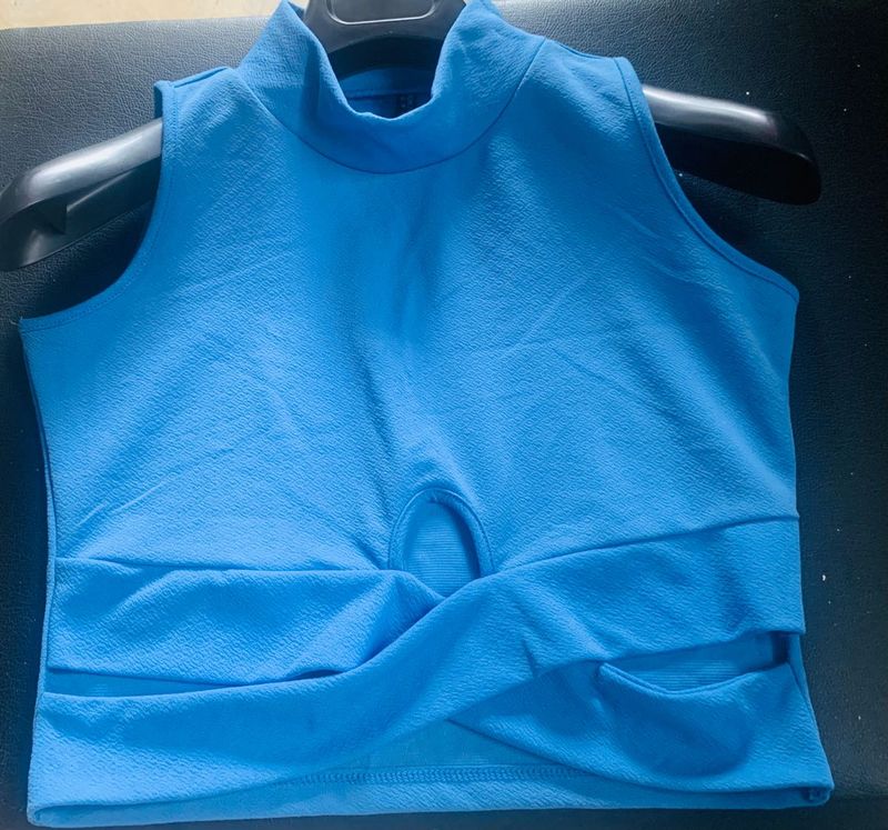 Blue Sleeveless Top