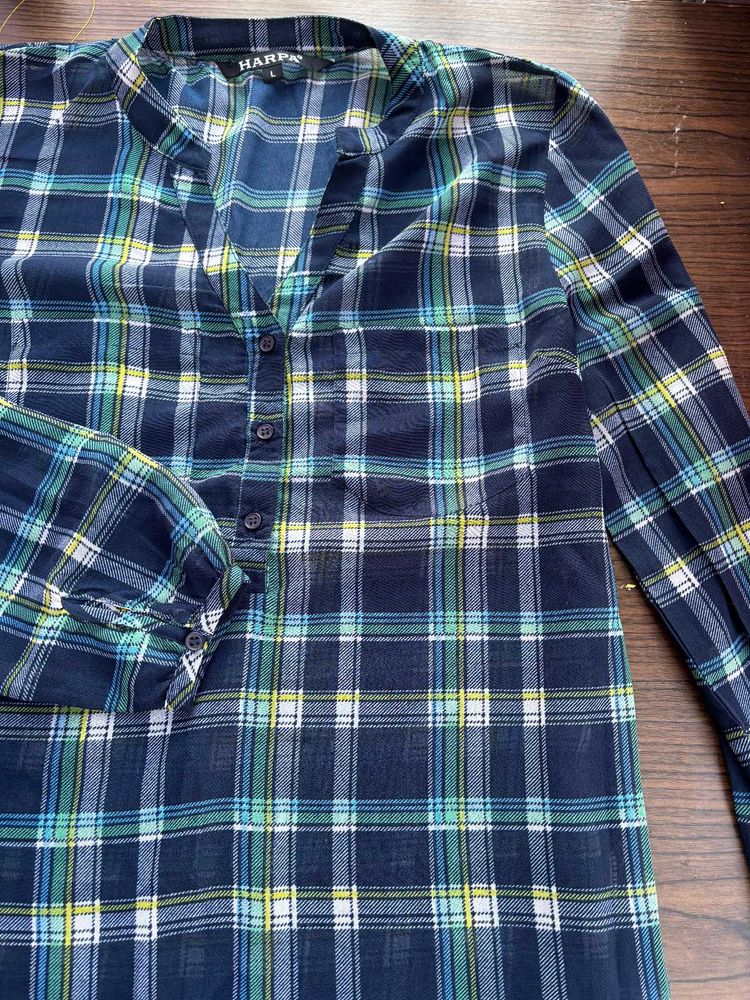 Blue Georgette Shirt