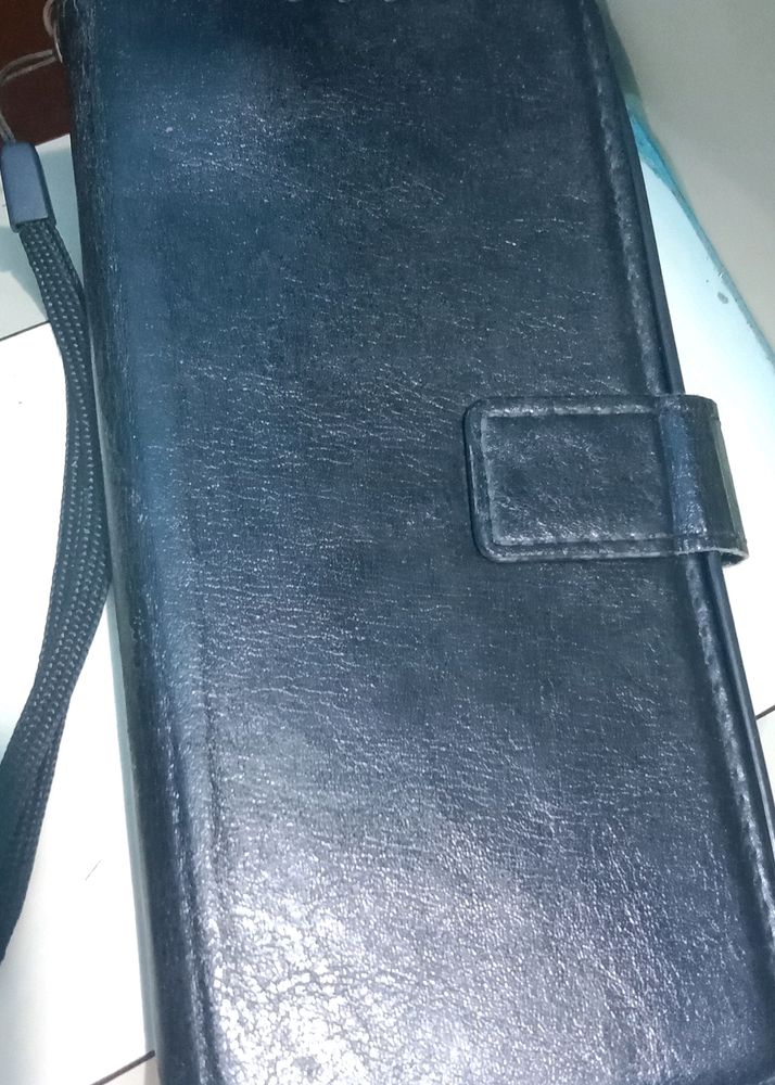 Samsung A50 Phone Cover Leather Black Cover