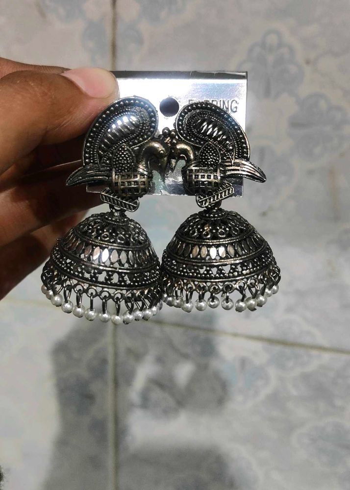 Oxidised Jhumkas