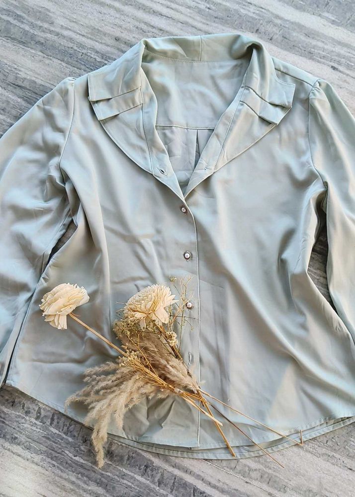 Elegant Light Green Blouse
