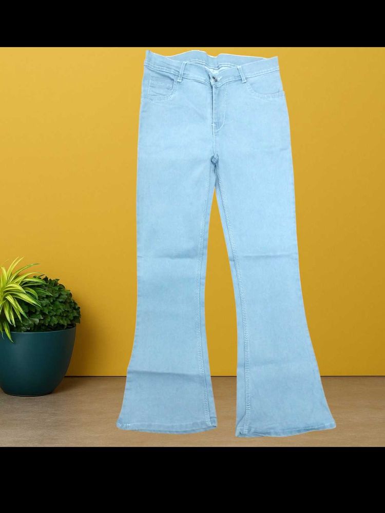 Women Blue Bootcut Jeans Size 32 (N-101)