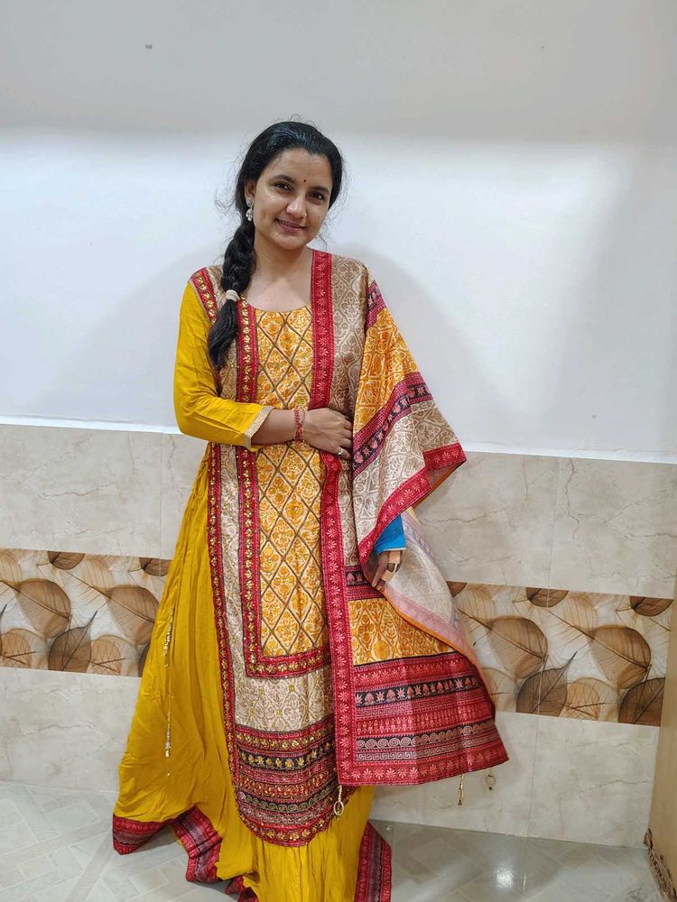 Haldi Special Heavy Work Kurta With Dupatta