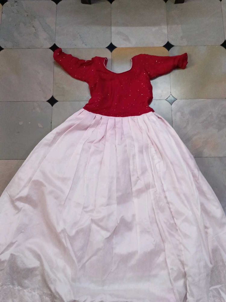 Girls Red and Pink Lengha Choli