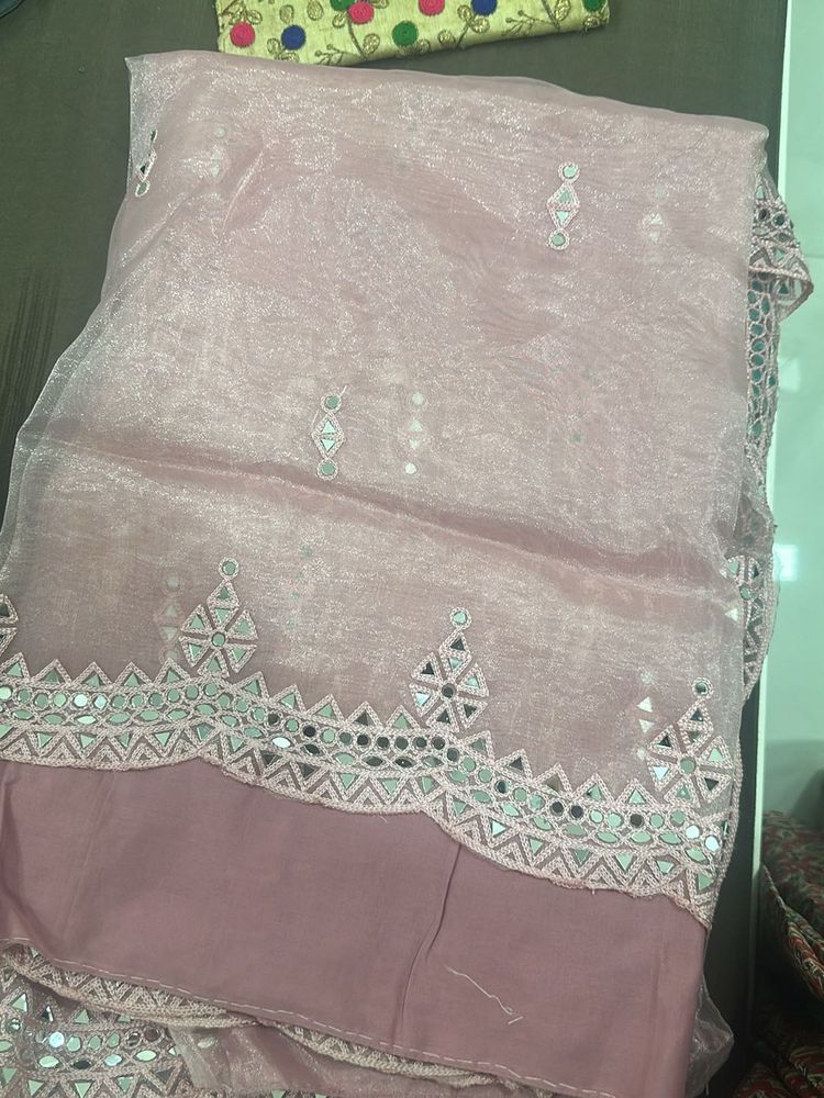 Saree Mirror Work