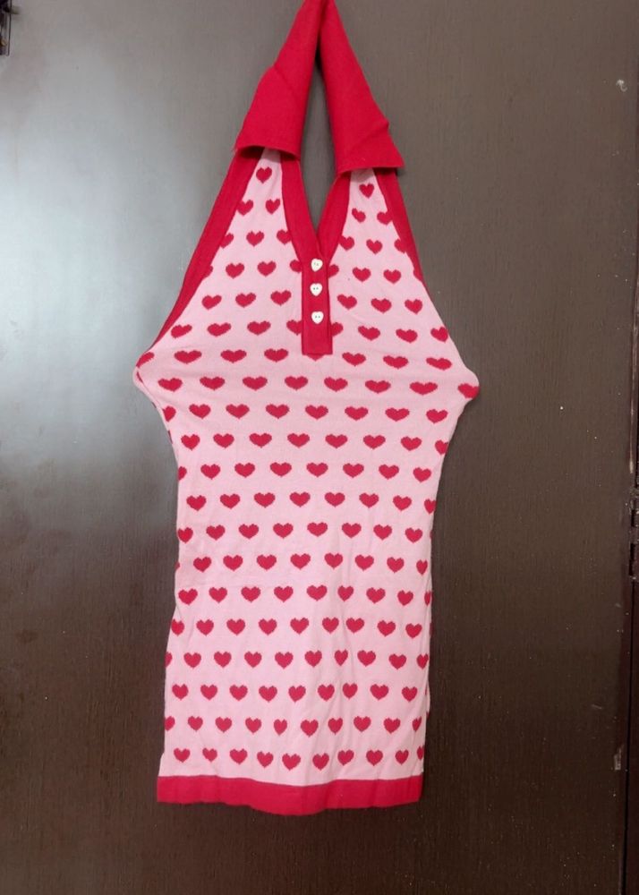 Cute Heart Print Top