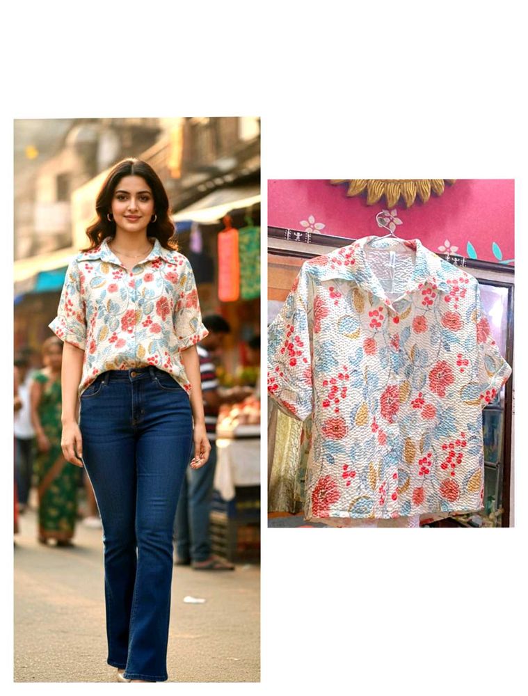 New Floral Polo top With tag