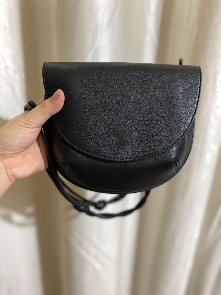 Zara Half Moon Black Bag