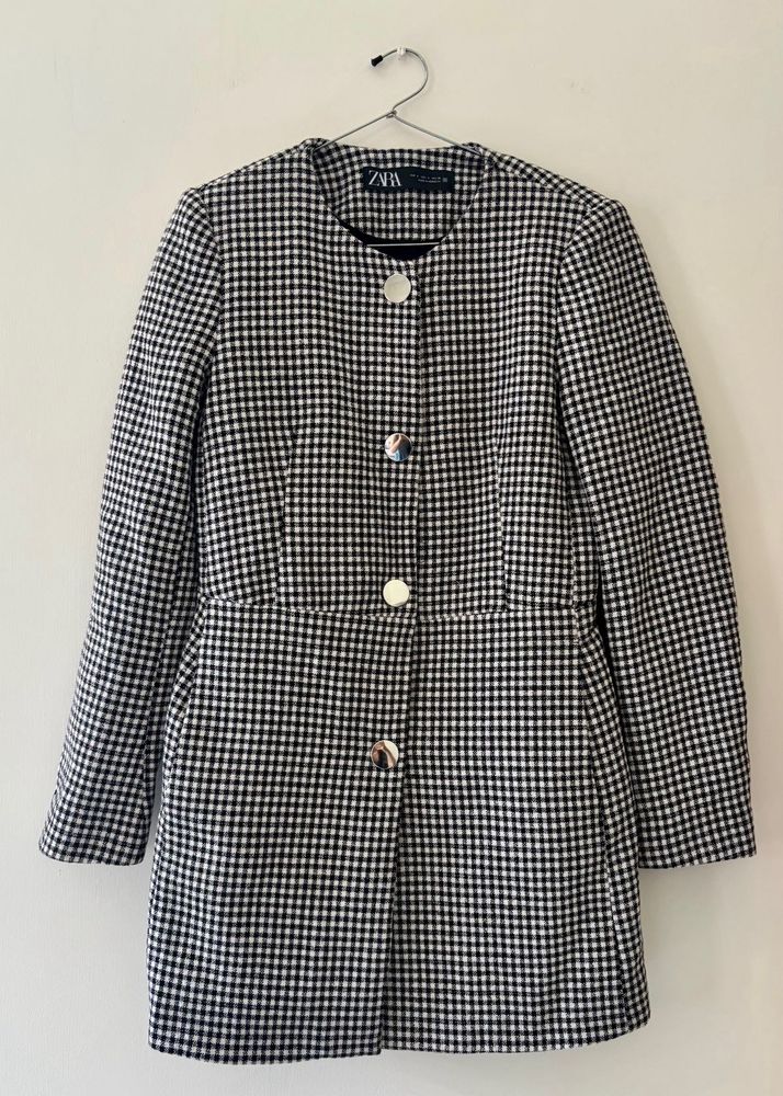 Zara Plaid Coat