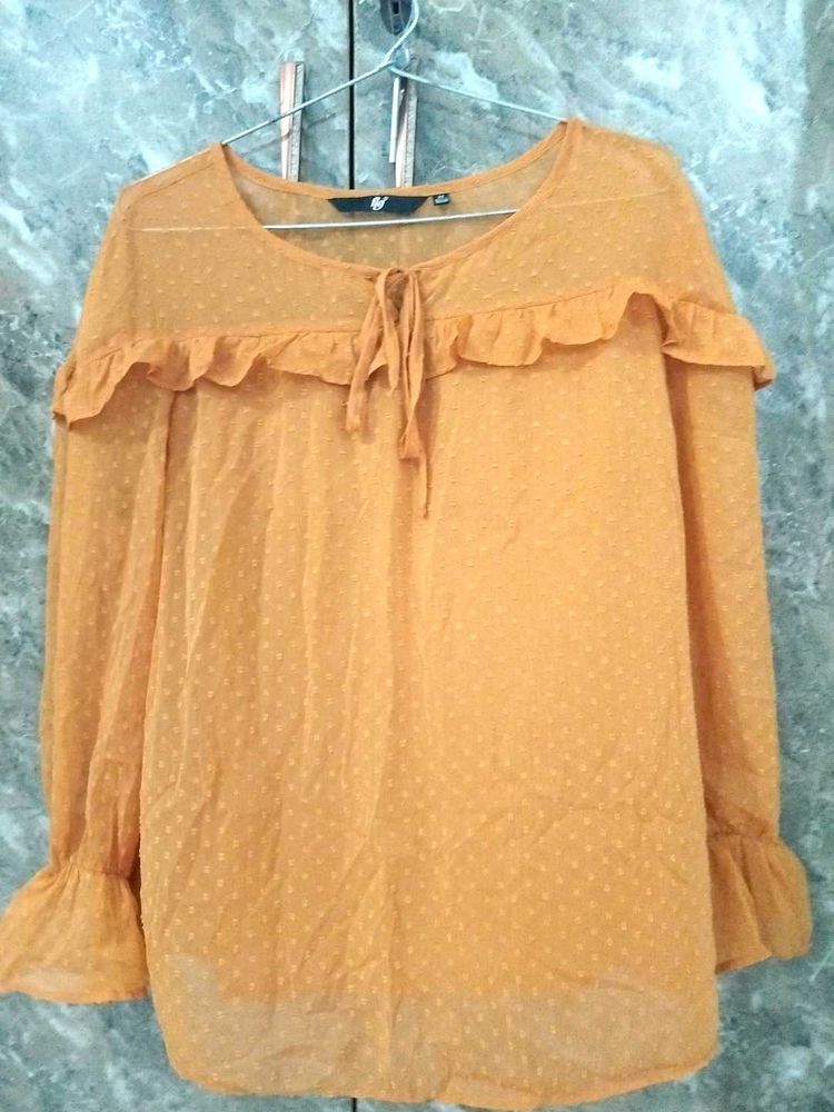 Ruffle Detail Top