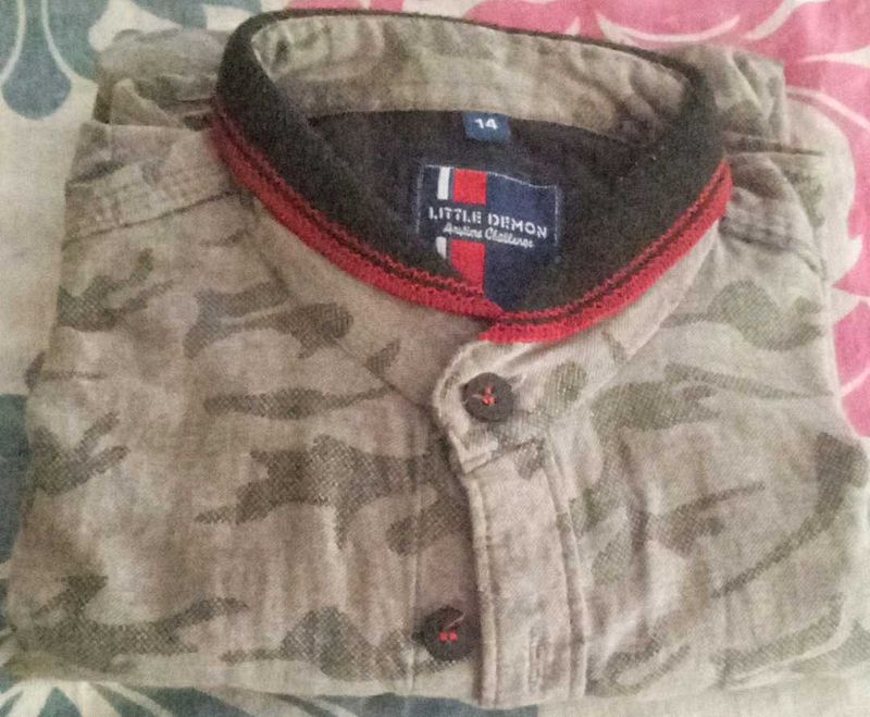 Men&#39;s Camouflage Print Shirt