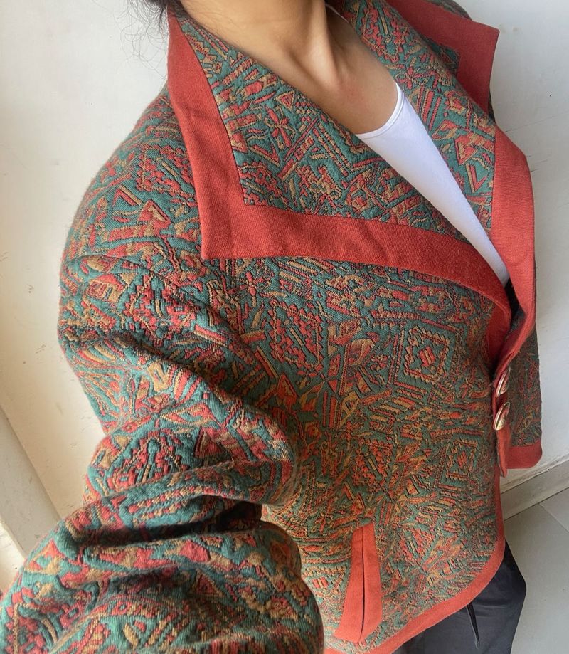 🎀Vintage Patterned Blazer🎀