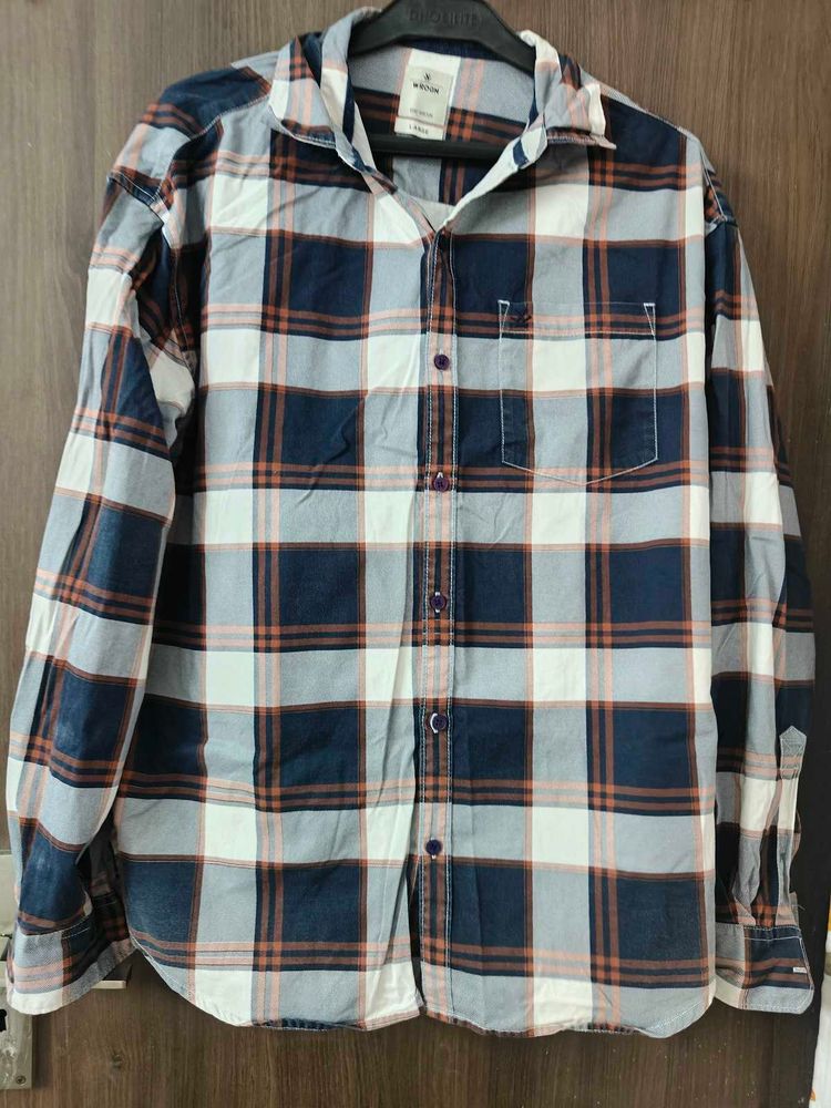 Wrogn Checkered Casual Shirt