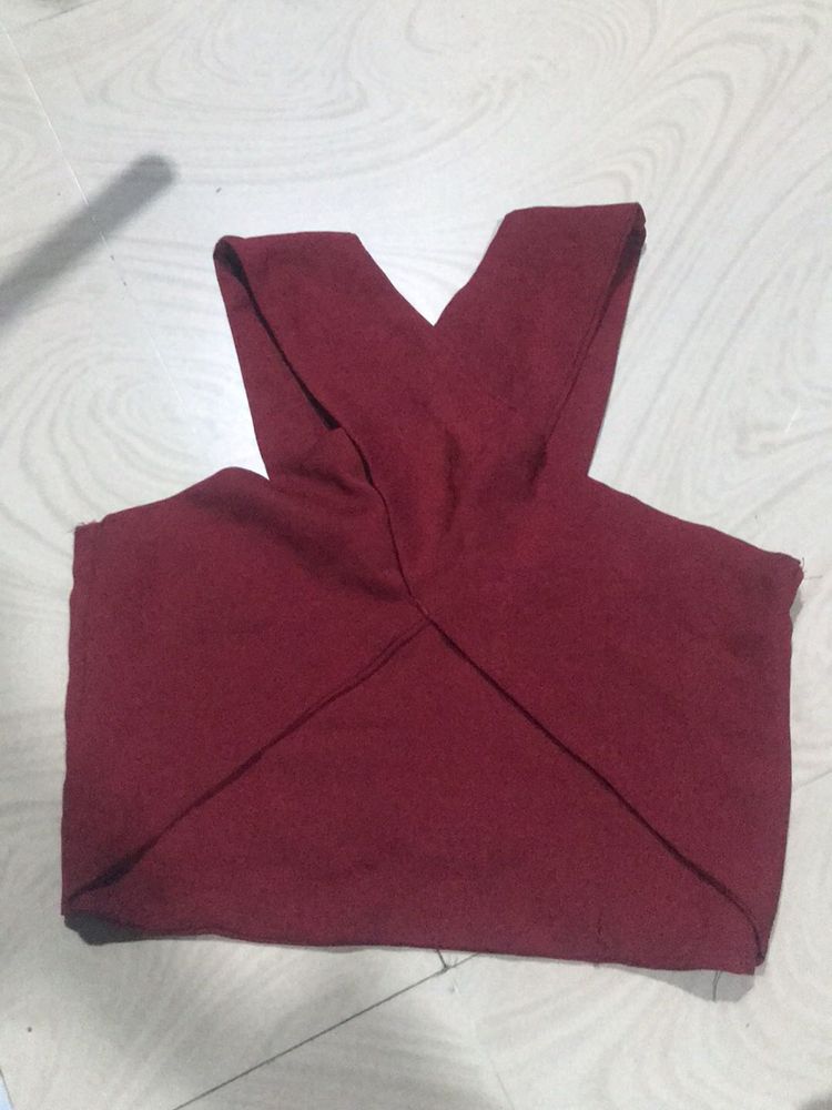 Burgundy Crop Top
