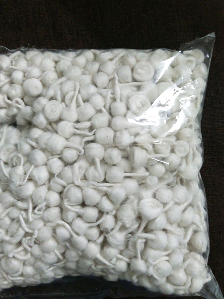 Krishna White Round Or Gol Handmade Cotton Wicks D