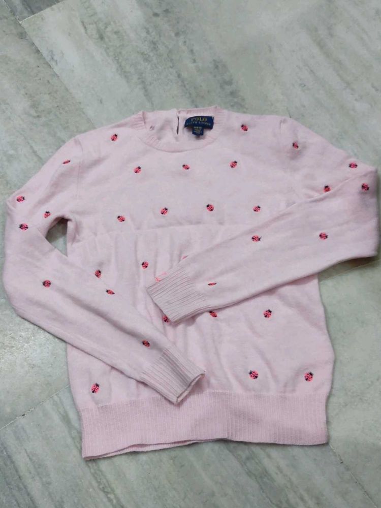 Ralph Lauren Cute Pink Ladybug Sweater