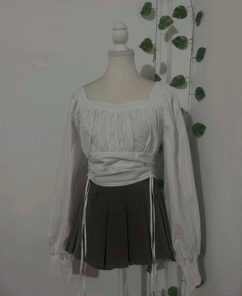 brand new white crop top size:S