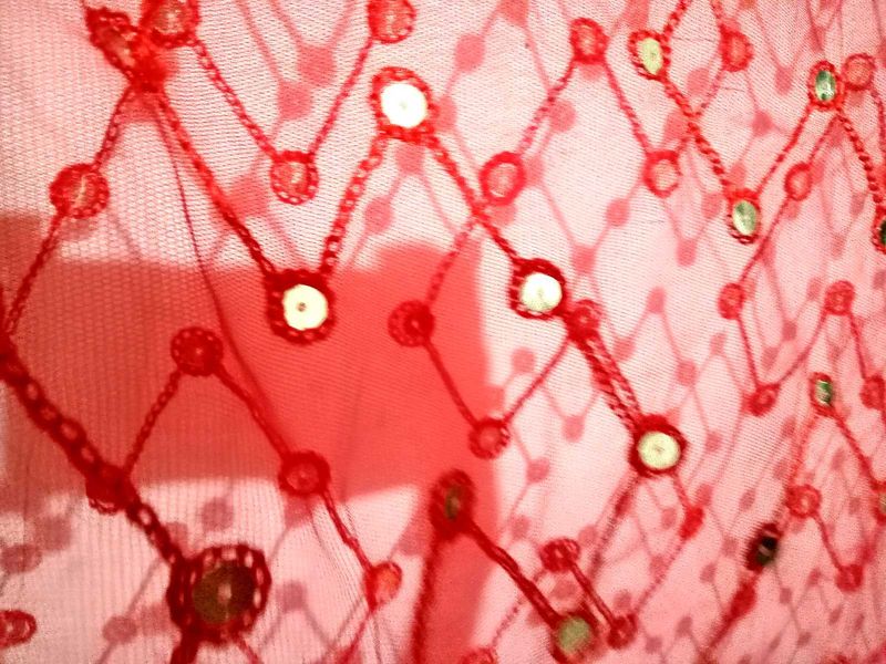 Red Net Dupatta