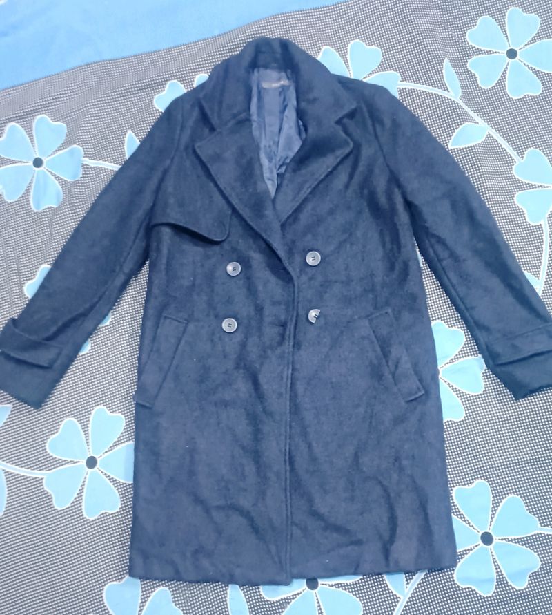 Navy Blue Long Coat