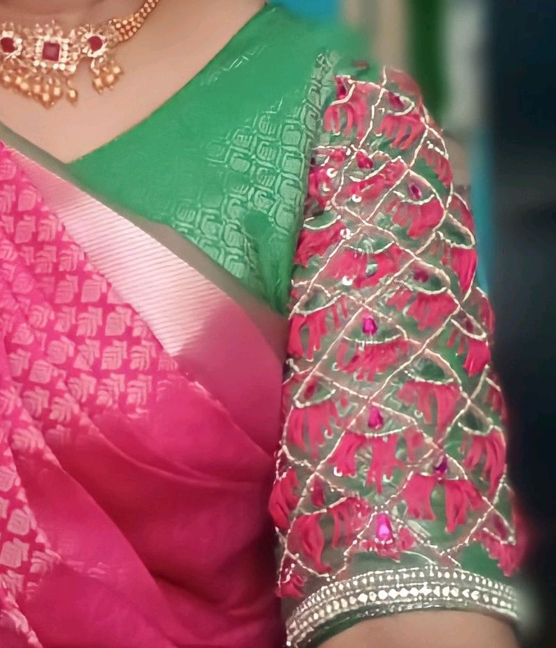 Amazing Saree With Matching Blouse