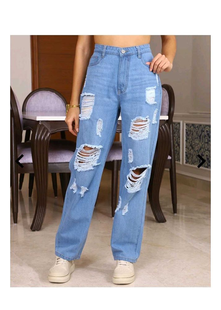 Shein Ripped Light Wash Jeans