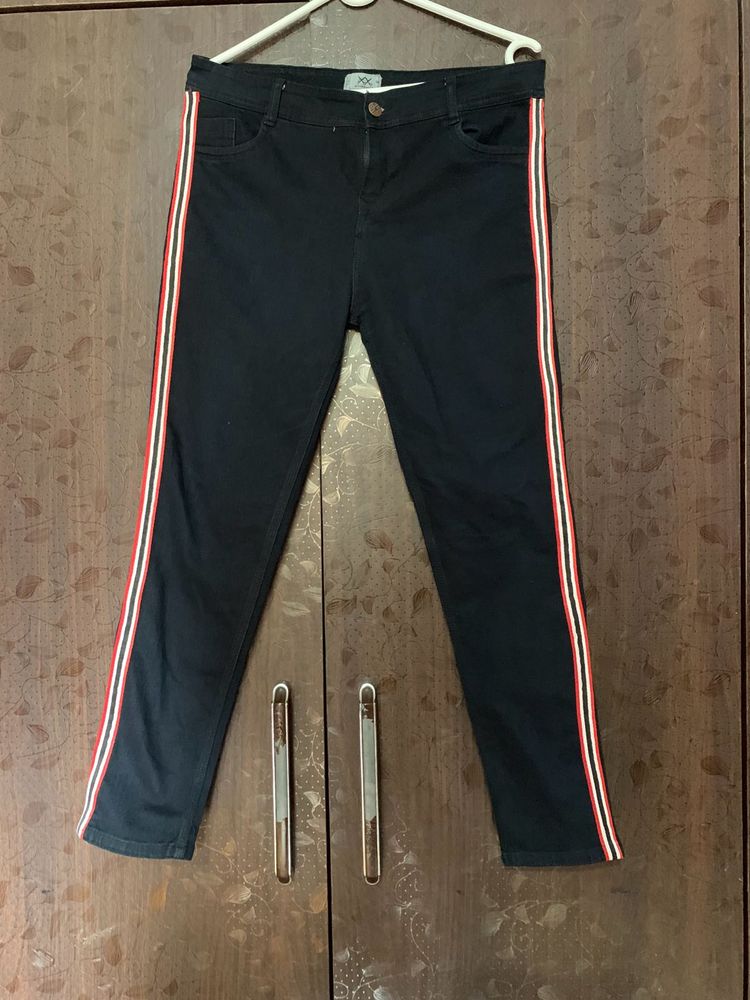 Striped Black Jeans