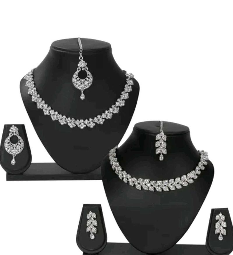 Combo Of 2:Sparkling Jewelry Set