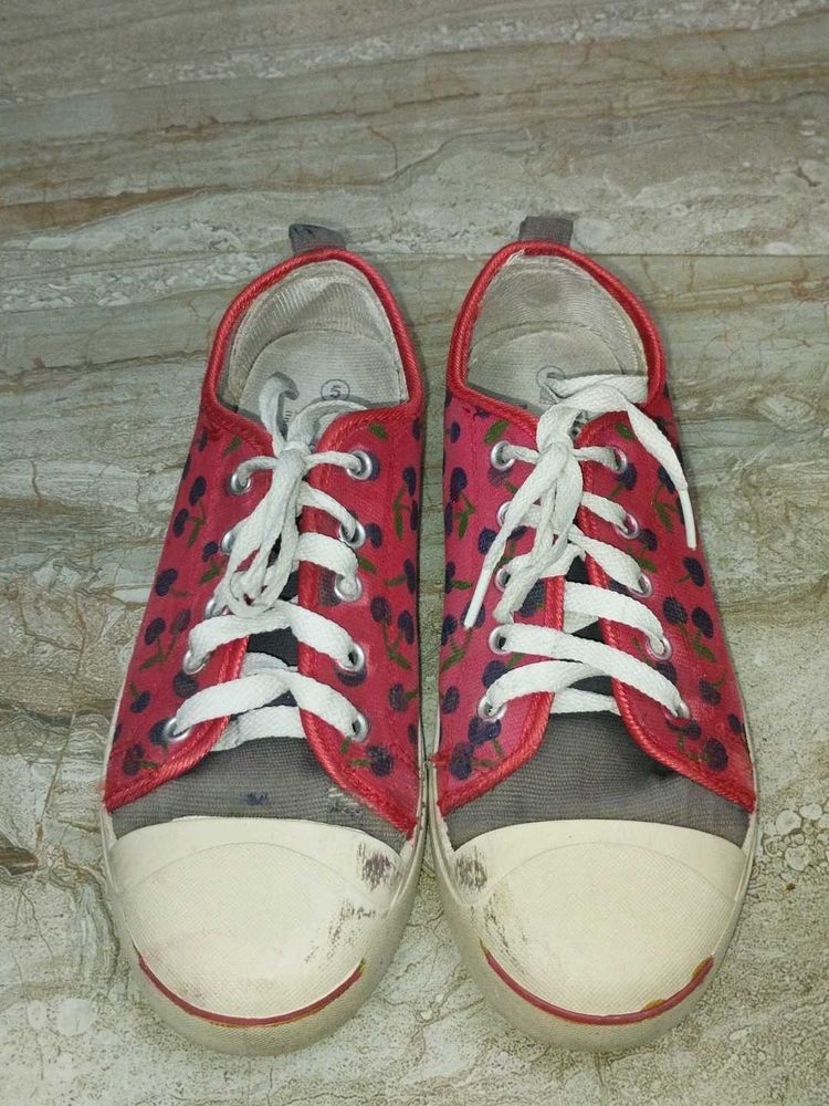 Cute Berry Print Sneakers