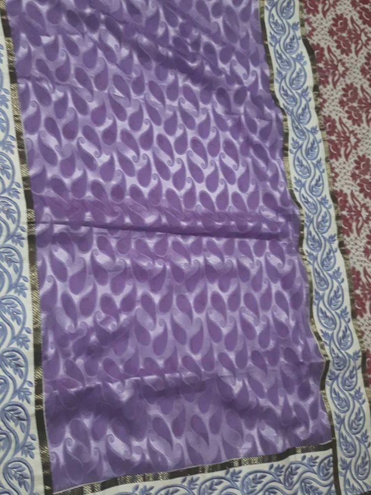 Purple Paisley Sari