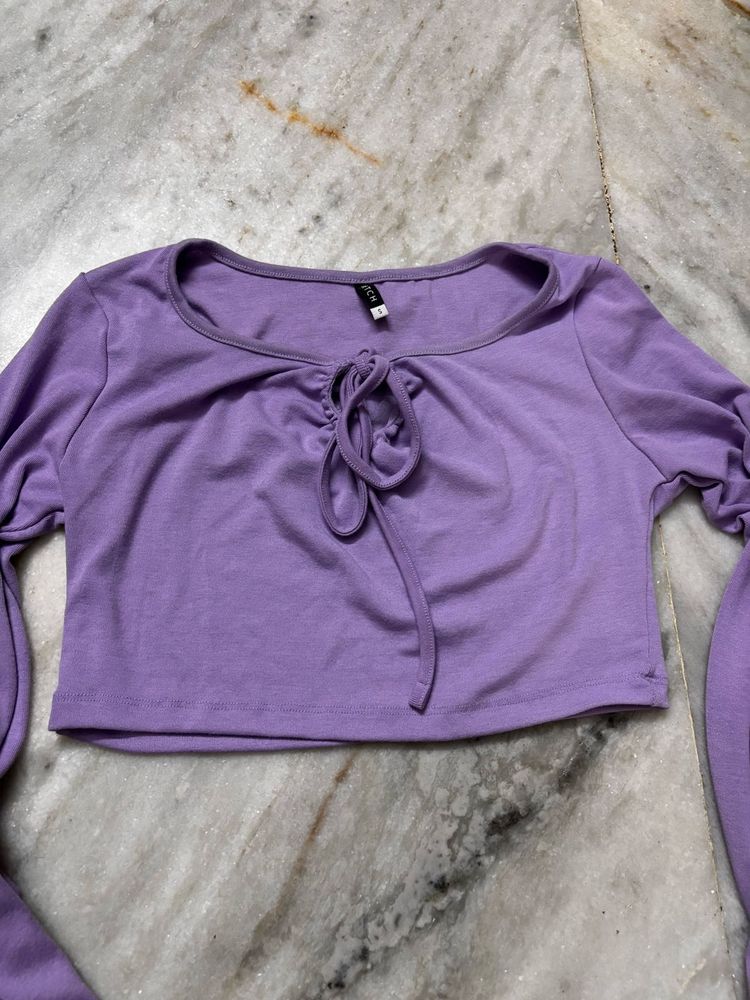 Stylish Crop Top Purple