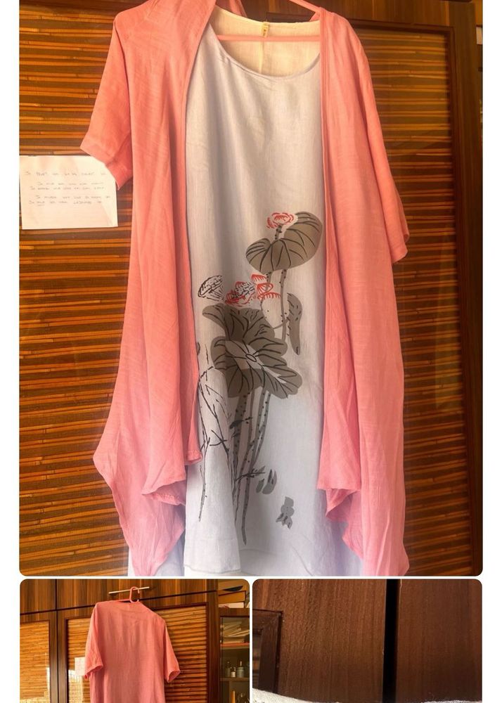 Elegant Floral Dress &amp; Cardigan